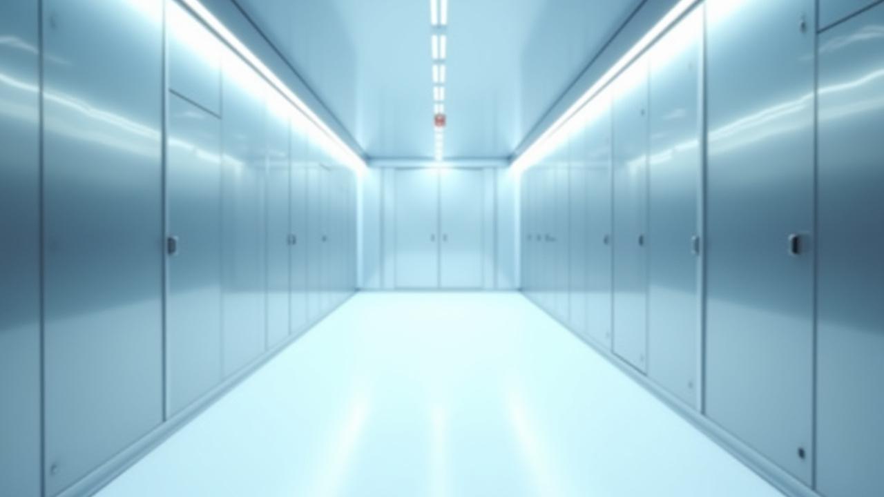 Ultra-clean metallic interior of a modern refrigerated trailer